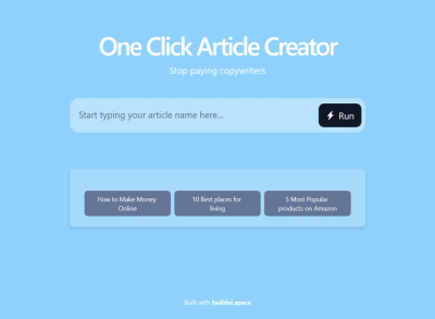 One Click Article Creator