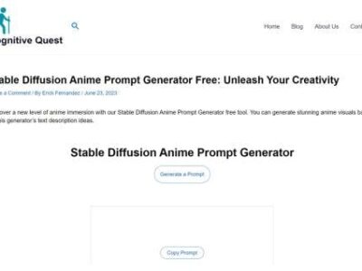 Stable Diffussion Anime Prompter