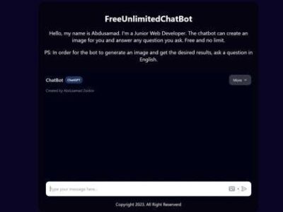 Free Unlimited Chat Bot