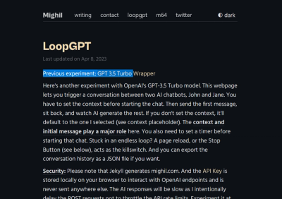 LoopGPT