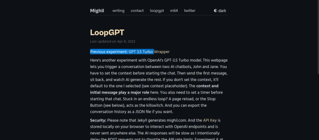 LoopGPT