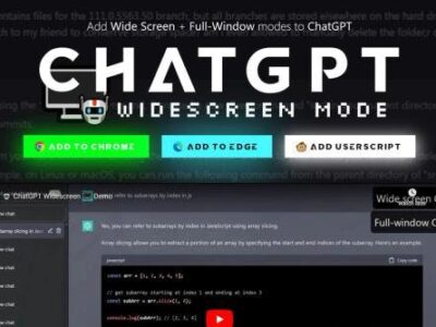 ChatGPT Widescreen Mode