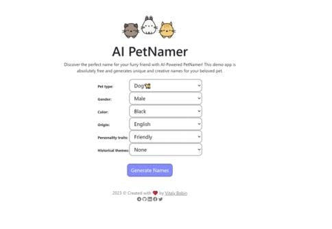 AI Pet Namer