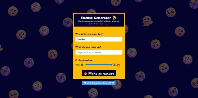 The Excuse Generator