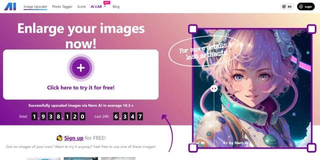 Nero AI Image Upscaler