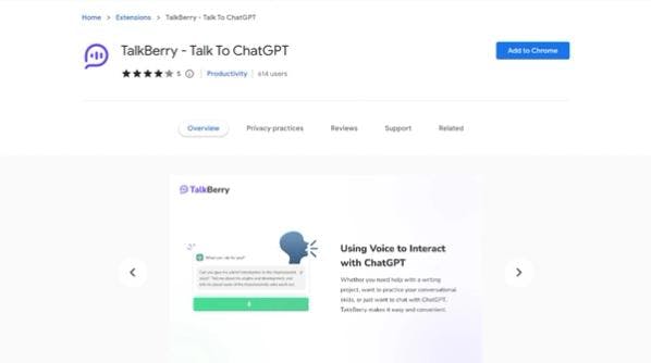 TalkBerry Plugin