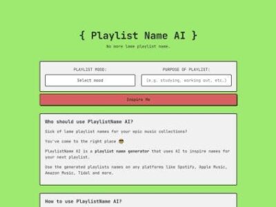 PlaylistName AI