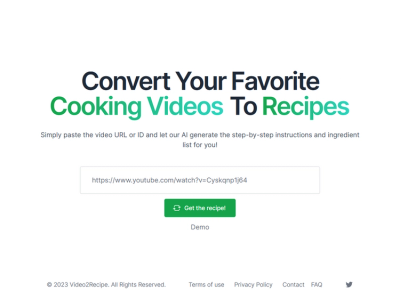 Video2Recipe