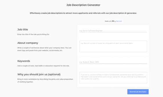 Job Description Generator