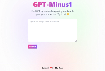 GPT Minus 1