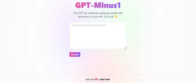 GPT Minus 1