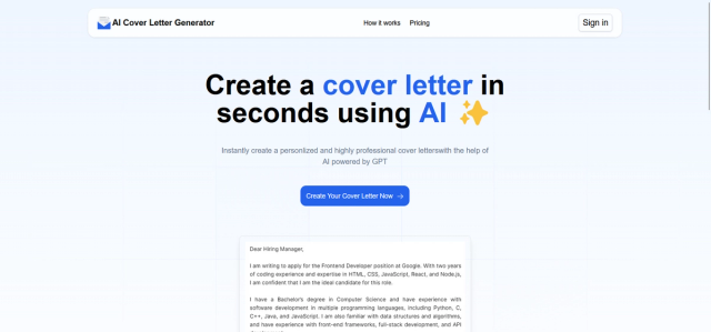 AI Cover Letter Generator